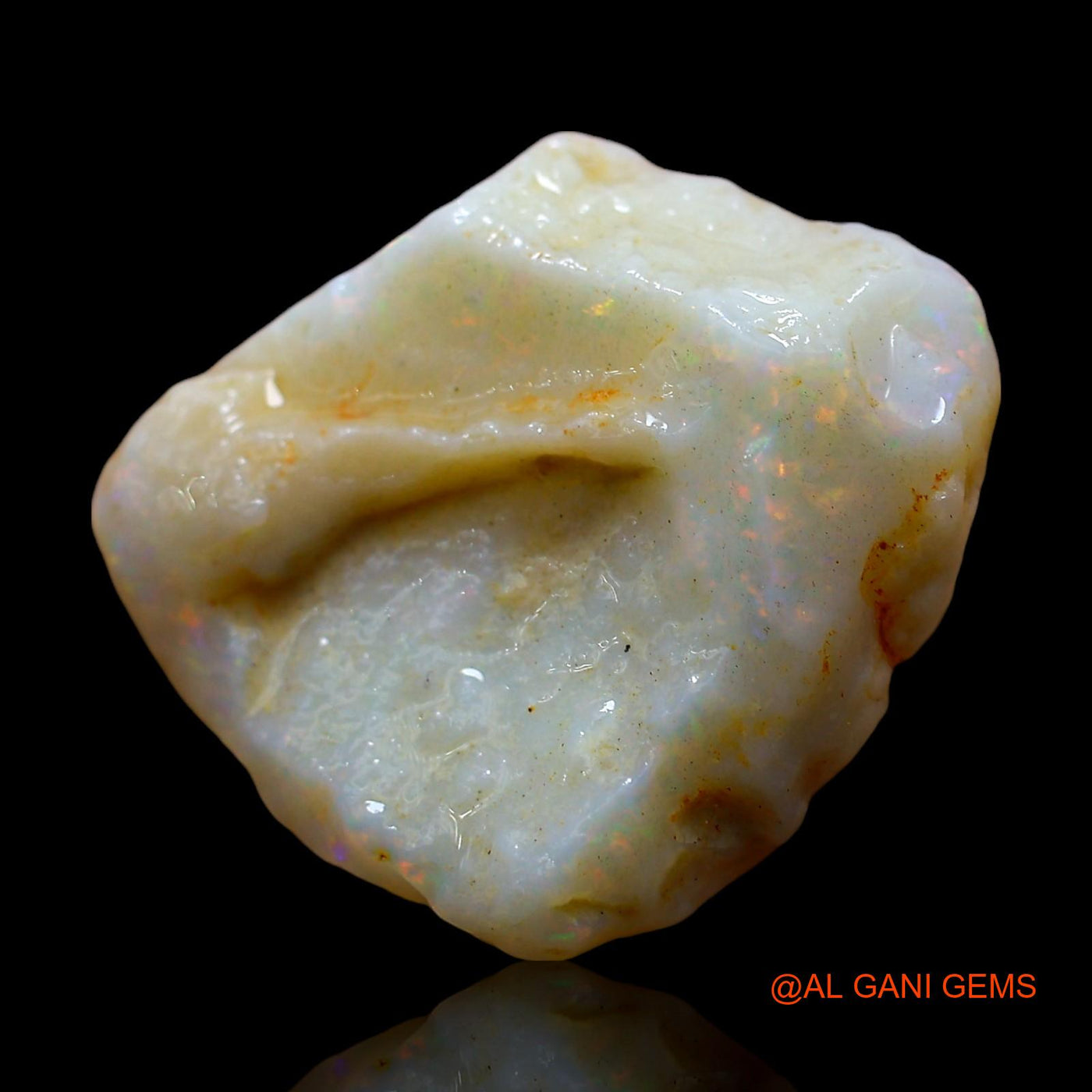 10.00 Cts Natural Australian Fire Opal Fancy Rough Loose Gemstone For Jewelry 17x17x7 mm RE-25