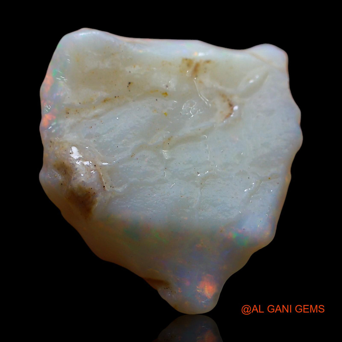 Natural Untreated Fire Opal Loose Gemstone Fancy Rough From Australia 6.00 Cts 17x16x6 mm RE-261