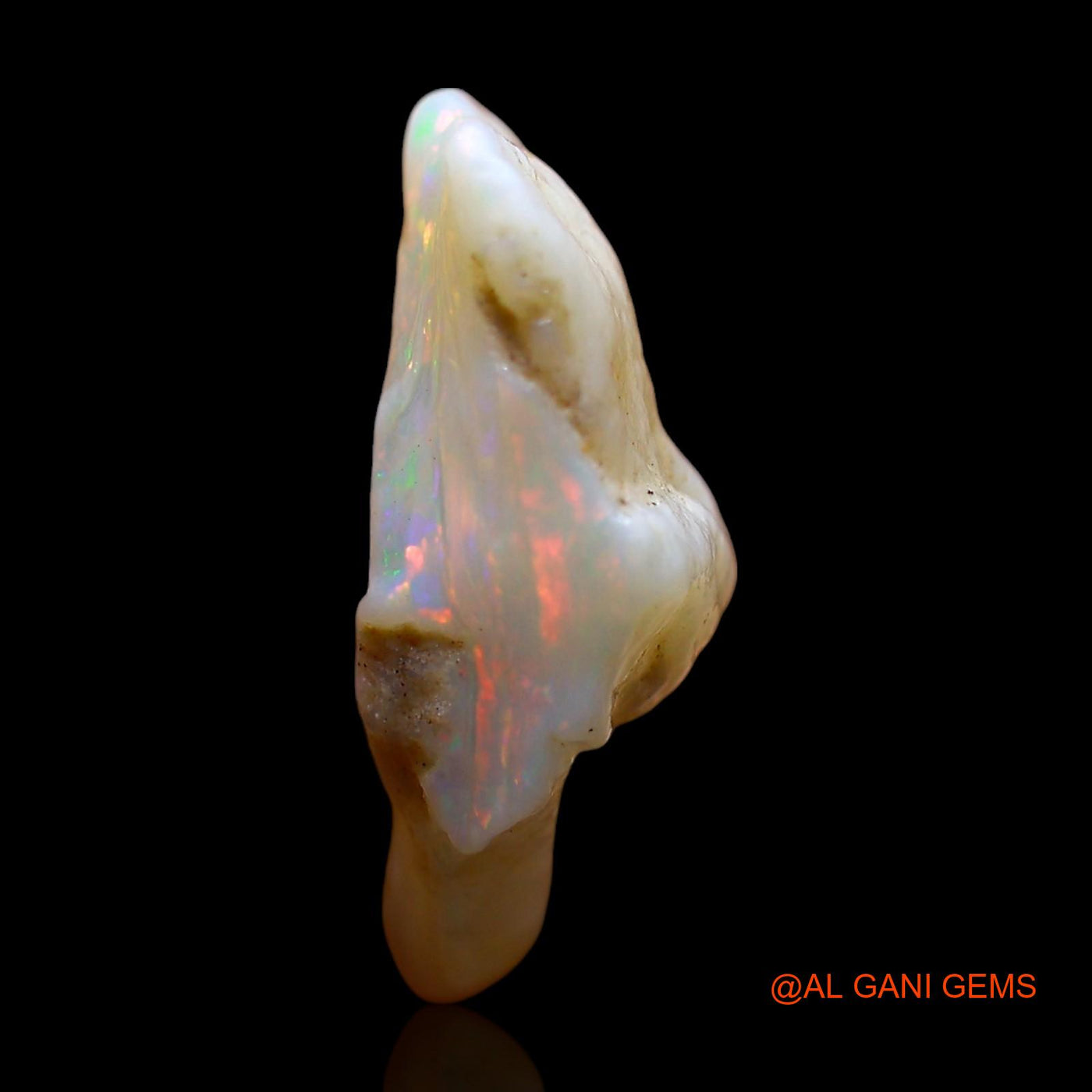 Natural Untreated Fire Opal Loose Gemstone Fancy Rough From Australia 6.00 Cts 17x16x6 mm RE-261