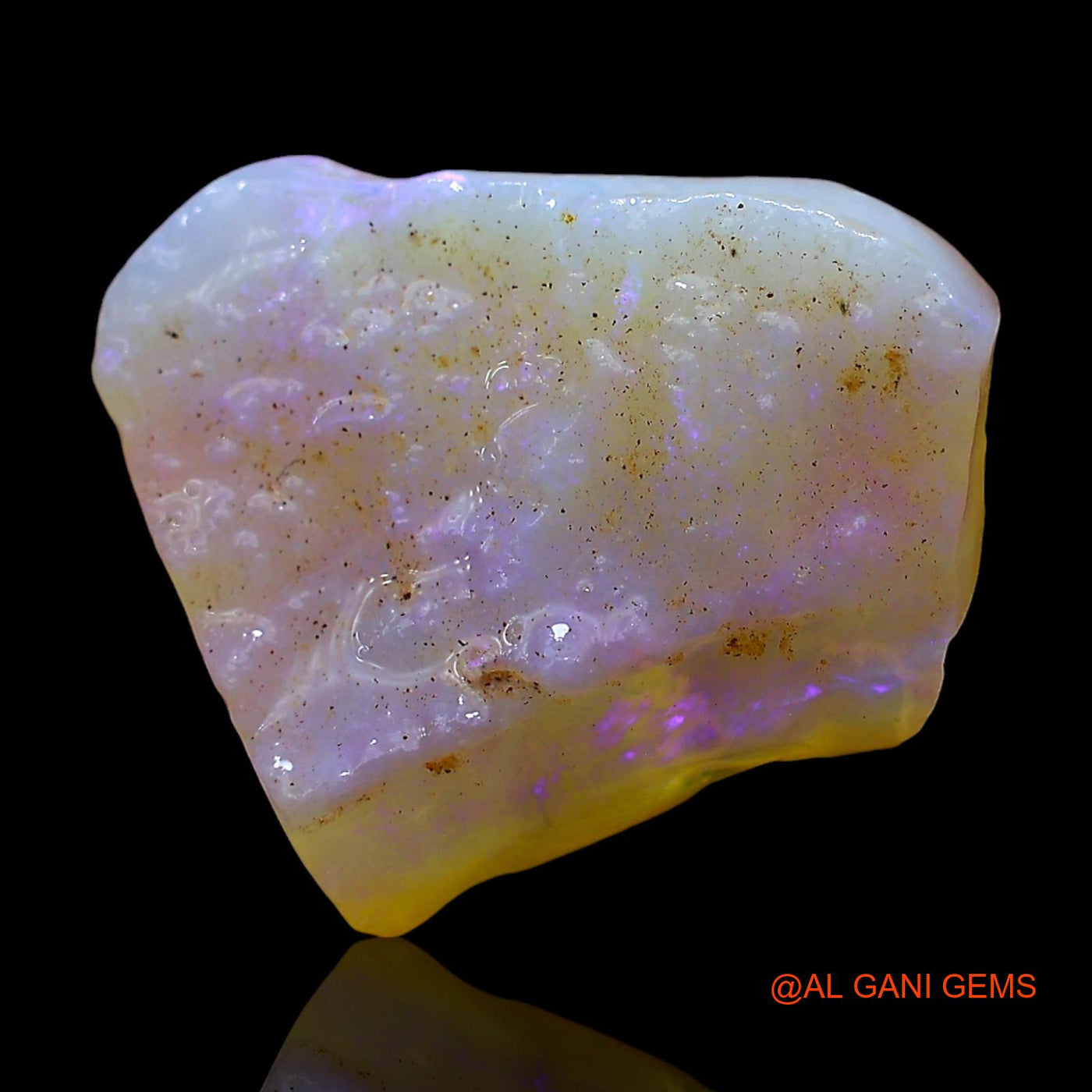 Natural Fire Opal Gemstone 4.00 Cts Loose Fancy Rough From Australia 16x13x3 mm RE-268