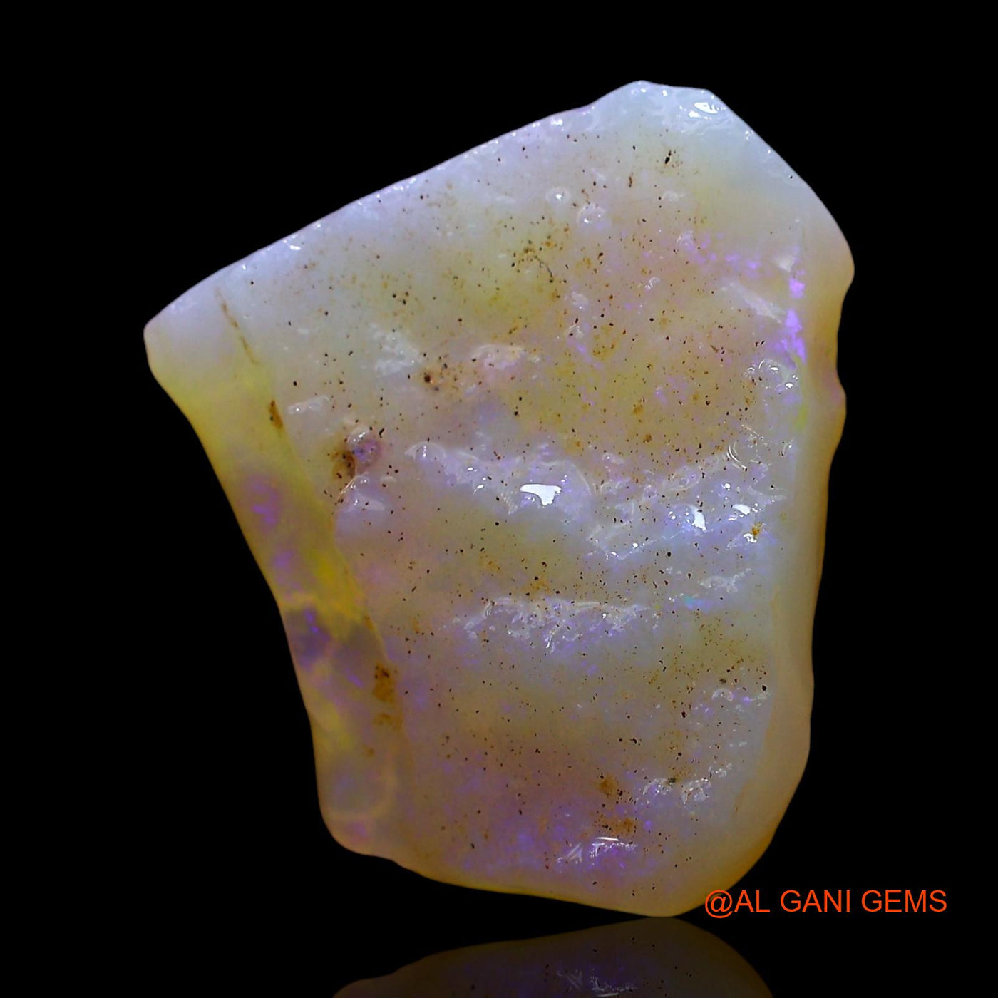 Natural Fire Opal Gemstone 4.00 Cts Loose Fancy Rough From Australia 16x13x3 mm RE-268