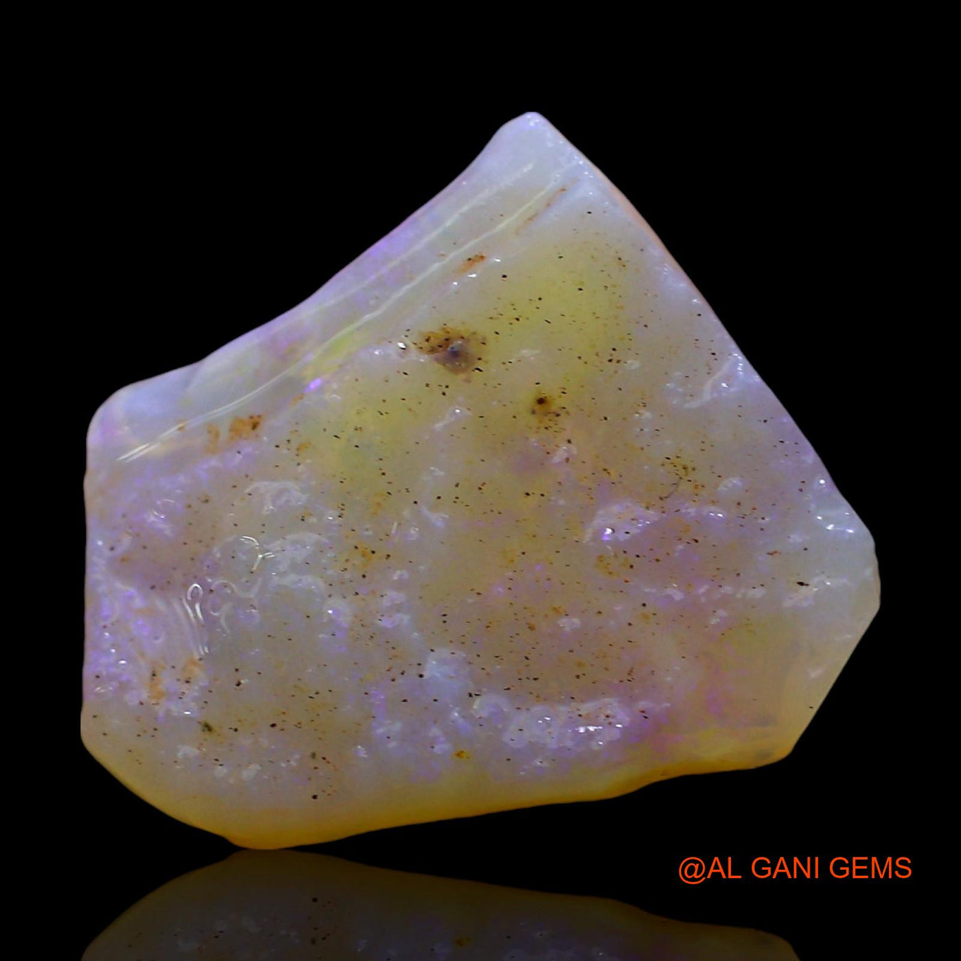 Natural Fire Opal Gemstone 4.00 Cts Loose Fancy Rough From Australia 16x13x3 mm RE-268