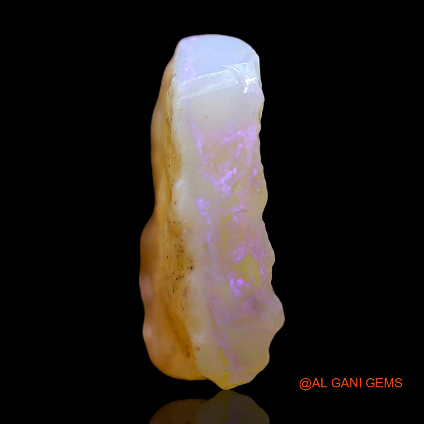 Natural Fire Opal Gemstone 4.00 Cts Loose Fancy Rough From Australia 16x13x3 mm RE-268