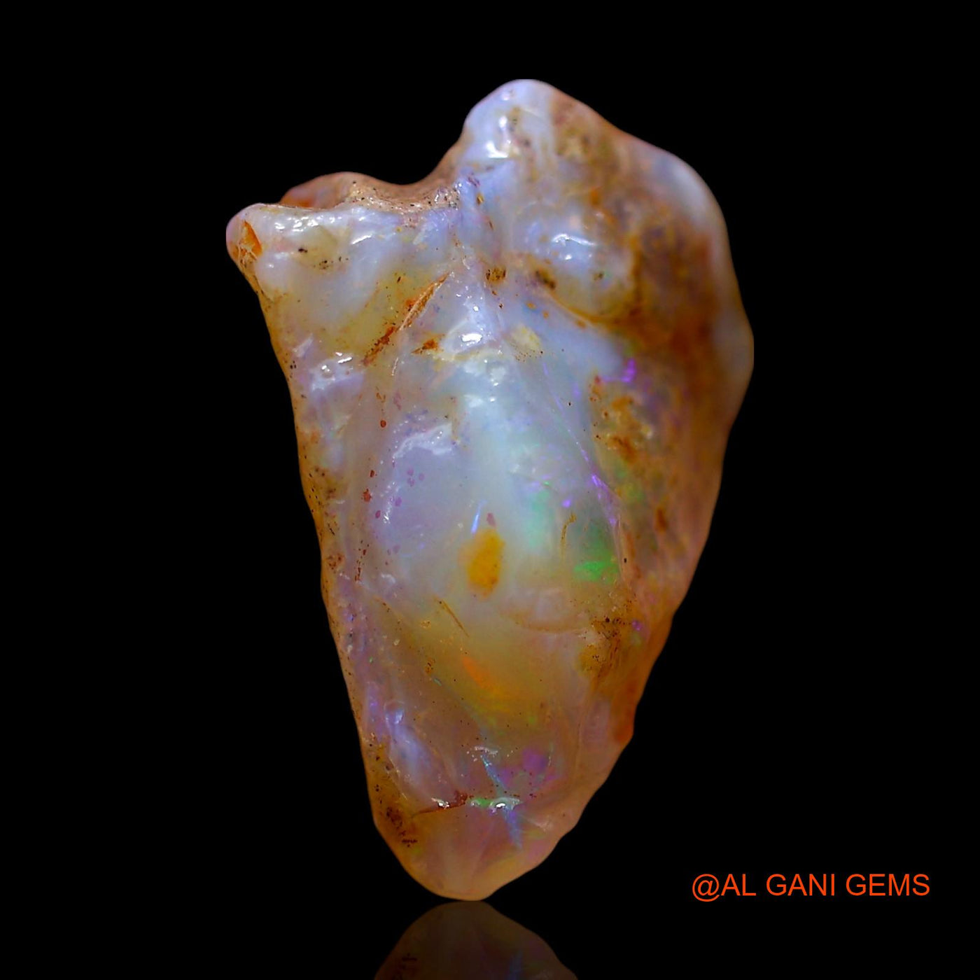 Natural Fire Opal Gemstone 7.00 Cts Loose Fancy Rough From Australia 15x12x8 mm RE-279