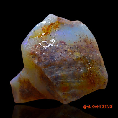 Natural Untreated Fire Opal Loose Gemstone Fancy Rough From Australia 8.00 Cts 16x14x10 mm RE-280