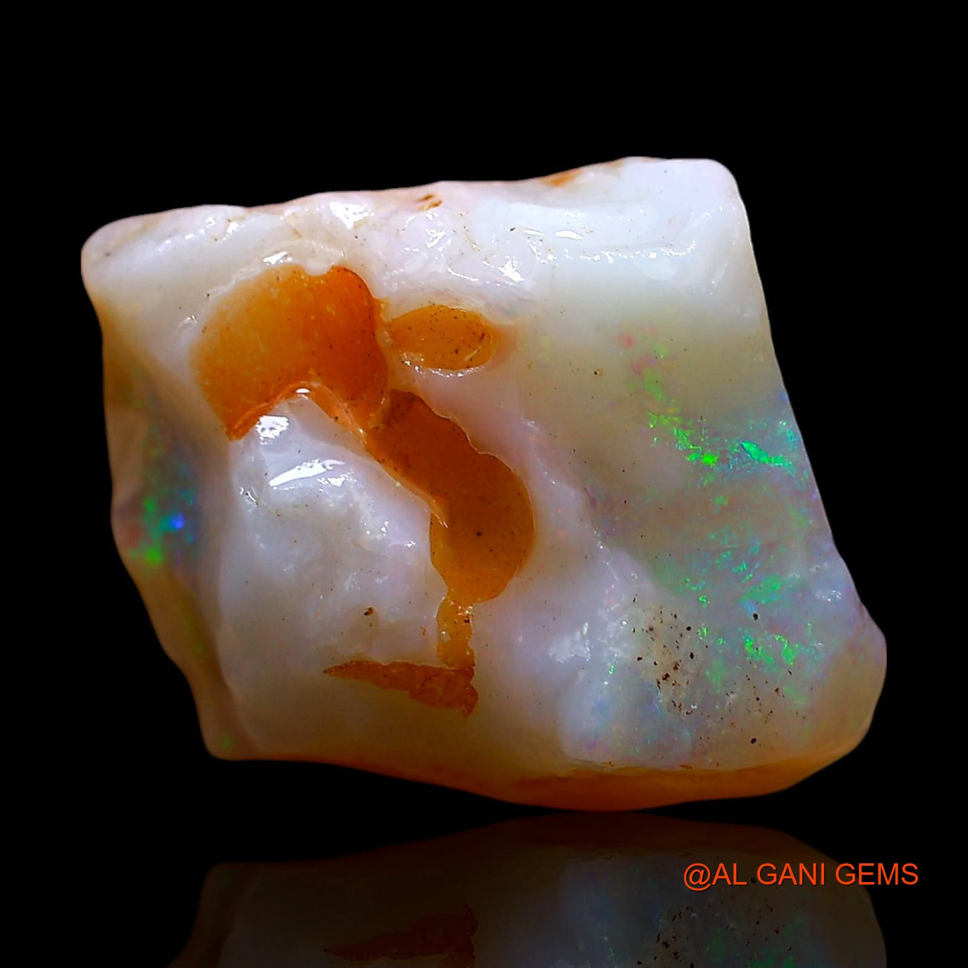 Natural Fire Opal Gemstone 6.00 Cts Loose Fancy Rough From Australia 13x12x6 mm RE-282