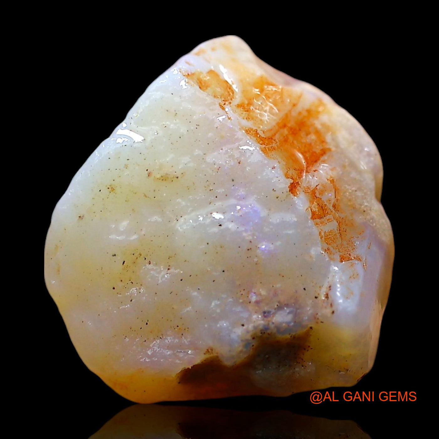 Natural Untreated Fire Opal Loose Gemstone Fancy Rough From Australia 6.00 Cts 13x12x7 mm RE-295