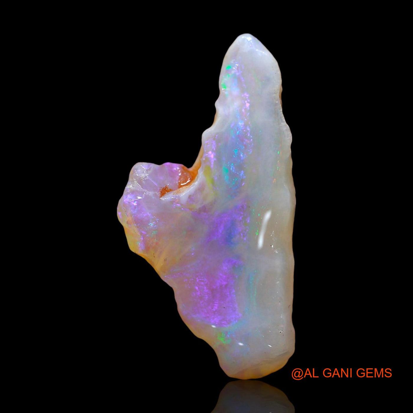 Natural Untreated Fire Opal Loose Gemstone Fancy Rough From Australia 7.00 Cts 25x12x6 mm RE-307