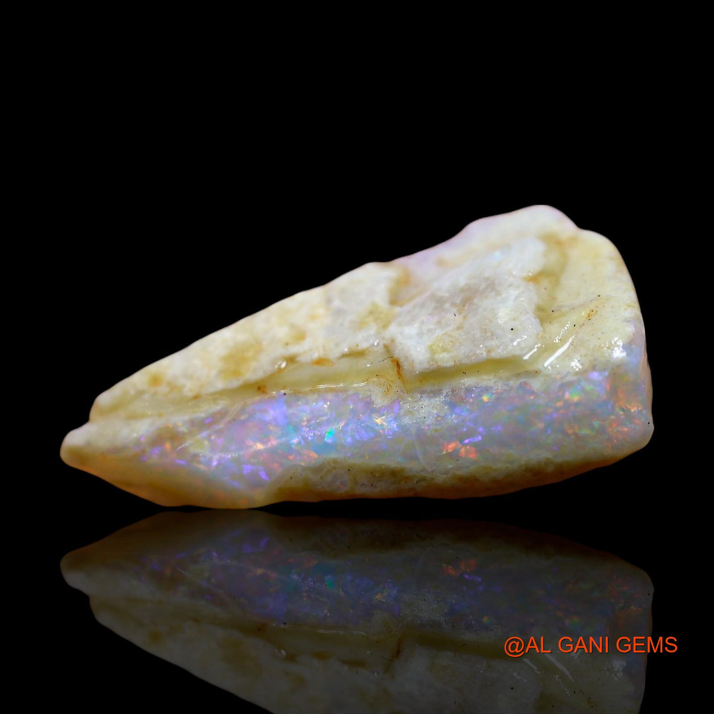Natural Untreated Fire Opal Loose Gemstone Fancy Rough From Australia 8.00 Cts 22x12x6 mm RE-322