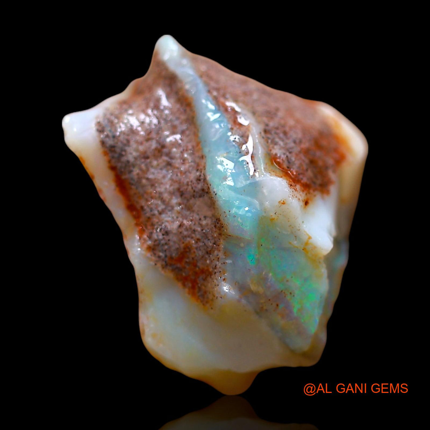Natural Fire Opal Gemstone 14.00 Cts Loose Fancy Rough From Australia 19x11x7 mm RE-327