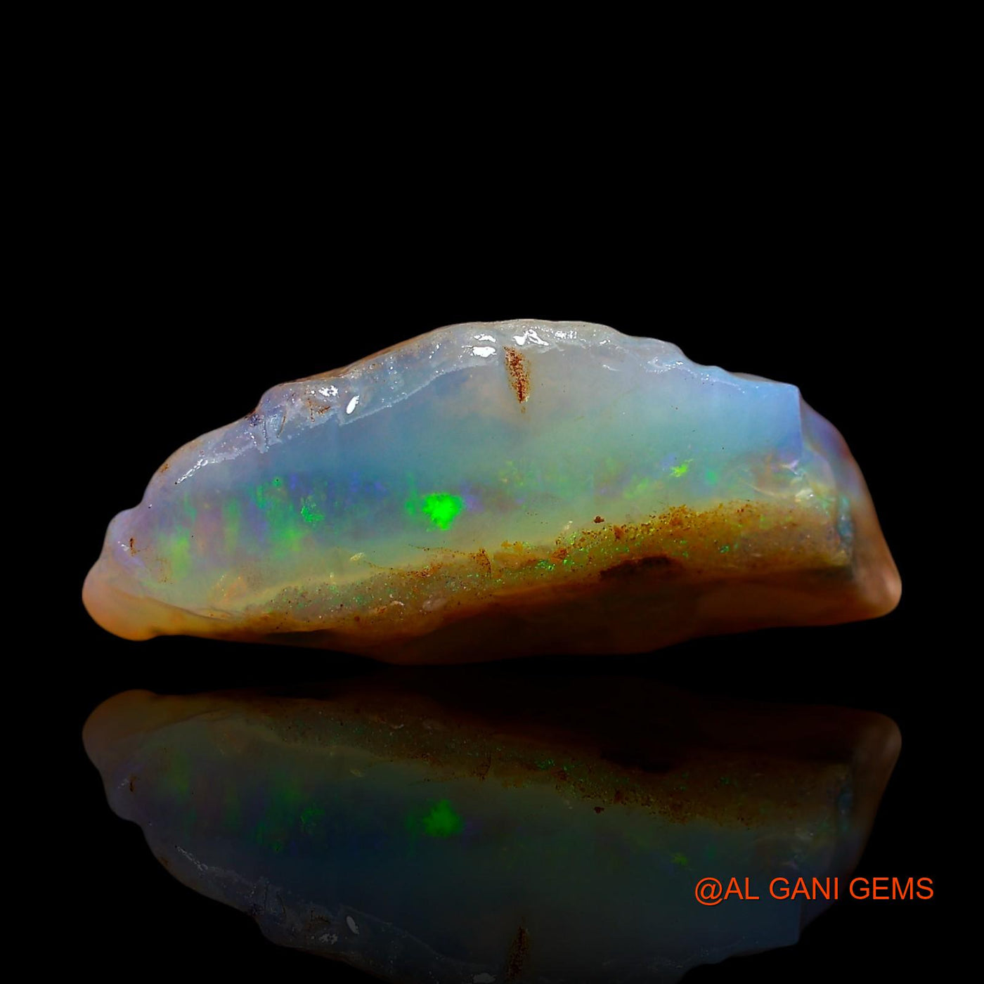 Natural Fire Opal Gemstone 8.00 Cts Loose Fancy Rough From Australia 19x15x7 mm RE-328
