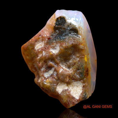 Natural Fire Opal Gemstone 8.00 Cts Loose Fancy Rough From Australia 19x15x7 mm RE-328