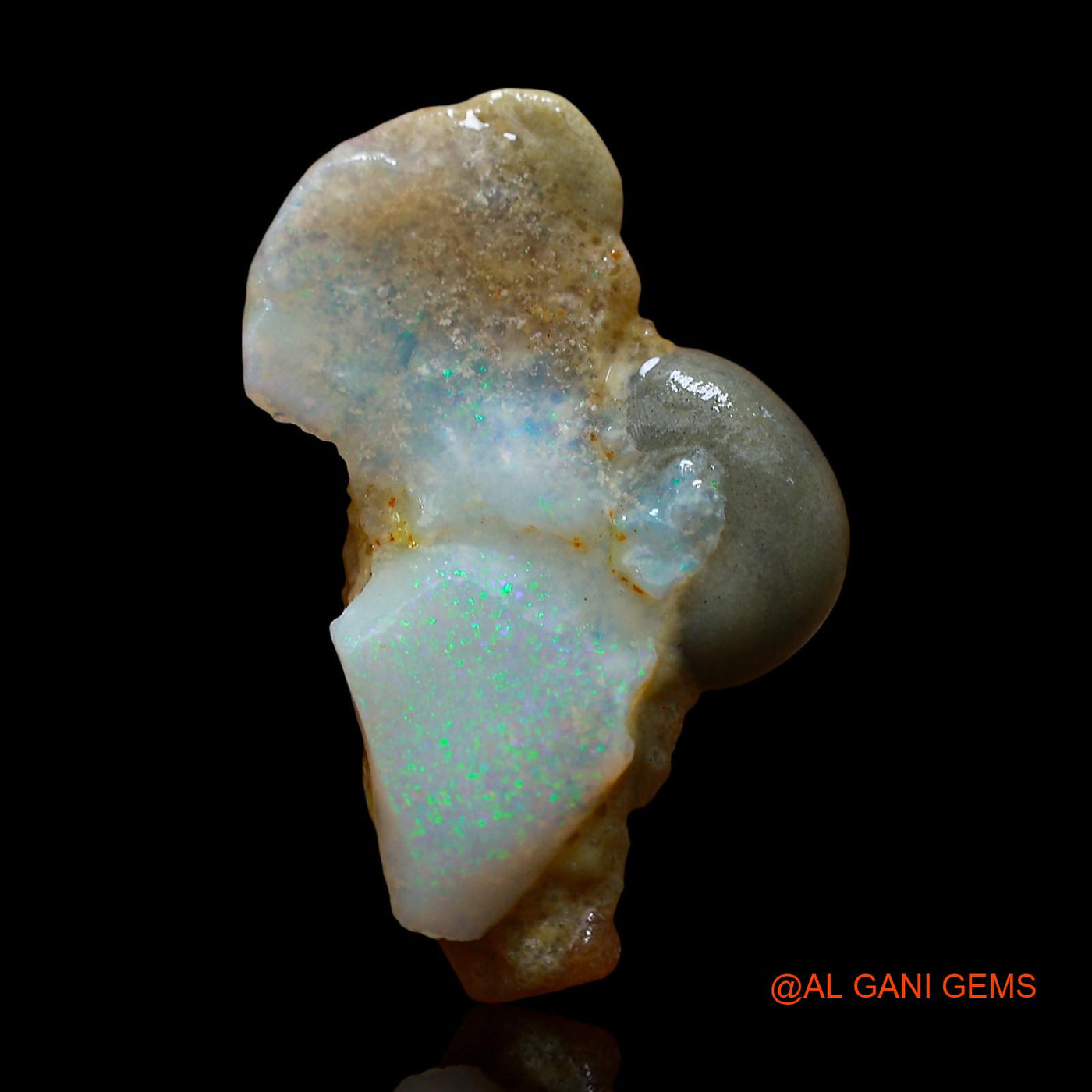 Natural Fire Opal Gemstone 6.00 Cts Loose Fancy Rough From Australia 22x13x5 mm RE-331