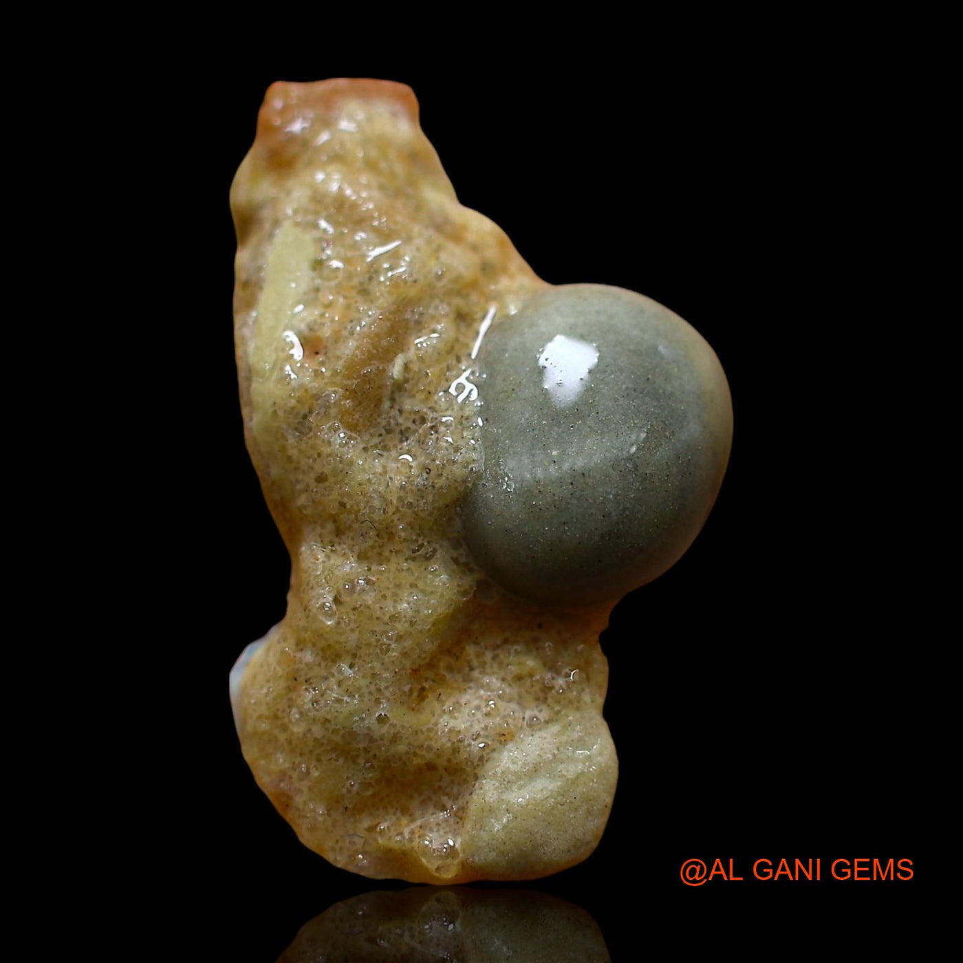 Natural Fire Opal Gemstone 6.00 Cts Loose Fancy Rough From Australia 22x13x5 mm RE-331