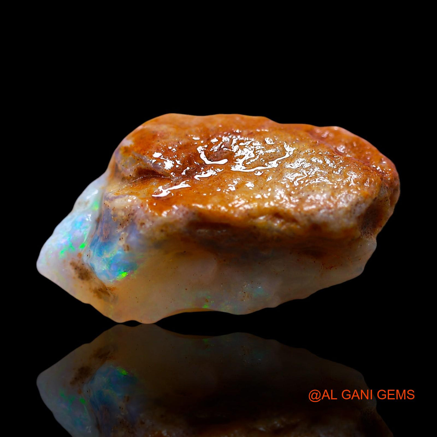 7.00 Cts Natural Australian Fire Opal Loose Gemstone Fancy Rough 20x11x7 mm RE-334