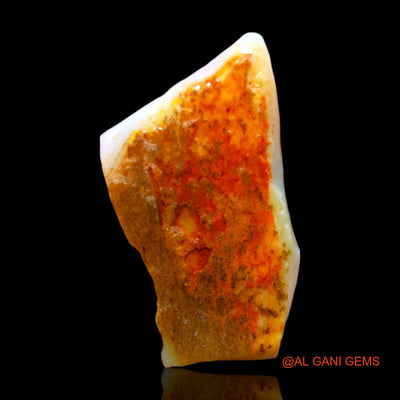 5.00 Cts Natural Australian Fire Opal Loose Gemstone Fancy Rough 19x11x3 mm RE-336