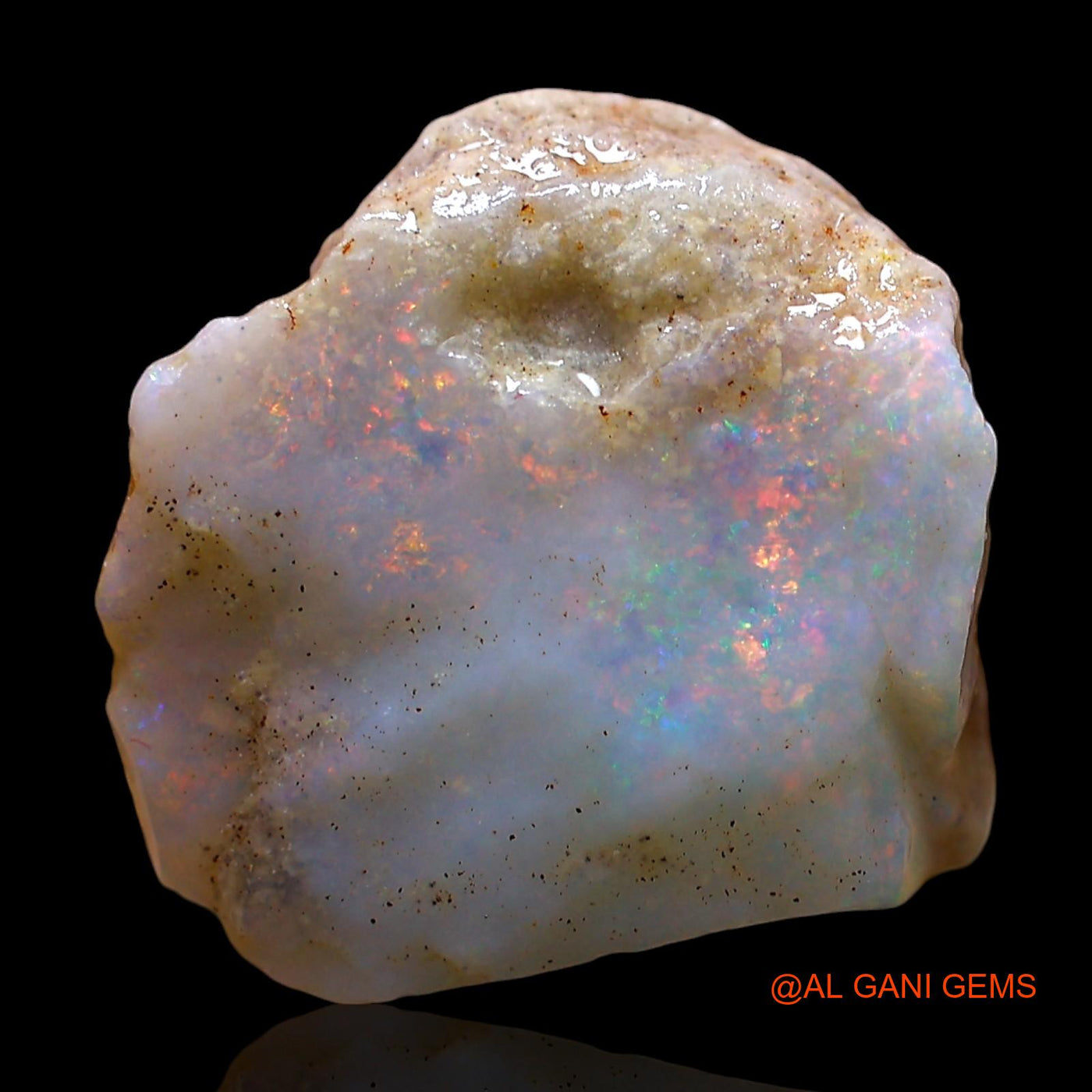 7.00 Cts Natural Australian Fire Opal Loose Gemstone Fancy Rough 14x14x6 mm RE-342