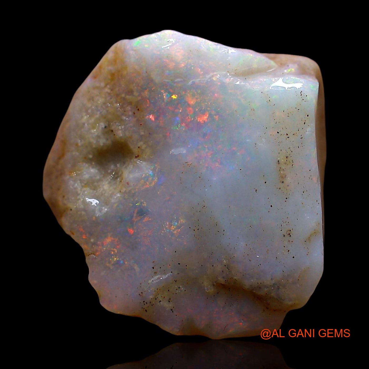 7.00 Cts Natural Australian Fire Opal Loose Gemstone Fancy Rough 14x14x6 mm RE-342
