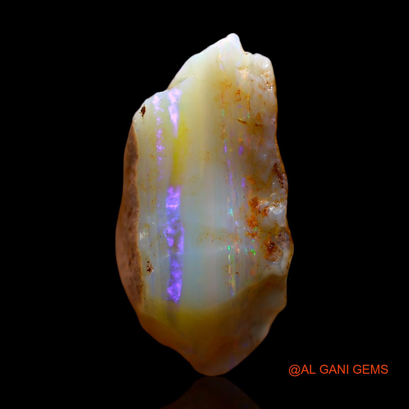 Natural Untreated Fire Opal Loose Gemstone Fancy Rough From Australia 8.00 Cts 19x9x10 mm RE-344