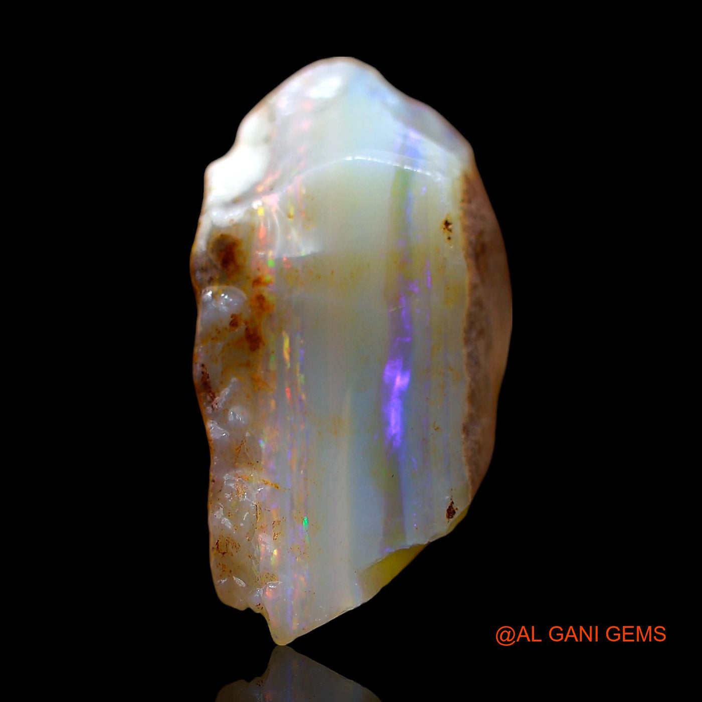 Natural Untreated Fire Opal Loose Gemstone Fancy Rough From Australia 8.00 Cts 19x9x10 mm RE-344