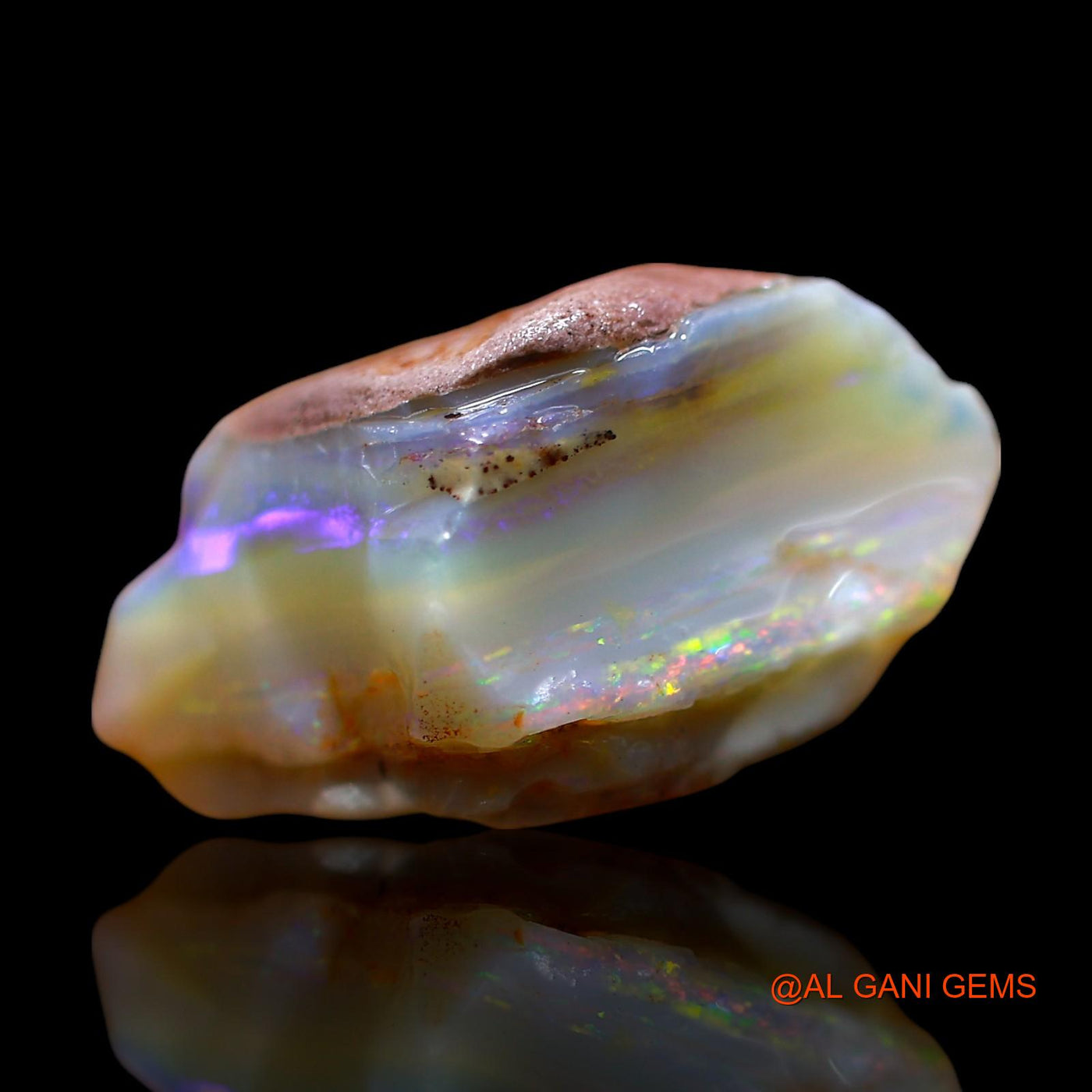 Natural Untreated Fire Opal Loose Gemstone Fancy Rough From Australia 8.00 Cts 19x9x10 mm RE-344