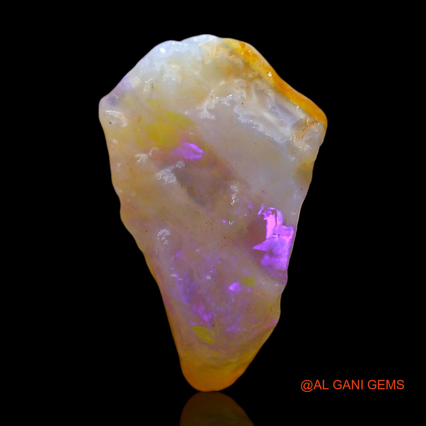 Natural Untreated Fire Opal Loose Gemstone Fancy Rough From Australia 7.00 Cts 15x11x9 mm RE-370