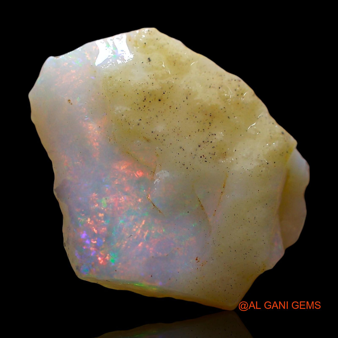 4.00 Cts Unheated Australian Fire Opal Loose Gemstone Fancy Rough Natural 15x13x3 mm RE-382