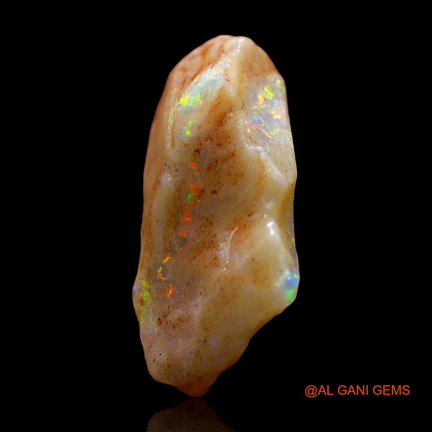 4.00 Cts Natural Australian Fire Opal Loose Gemstone Fancy Rough 15x10x5 mm RE-393