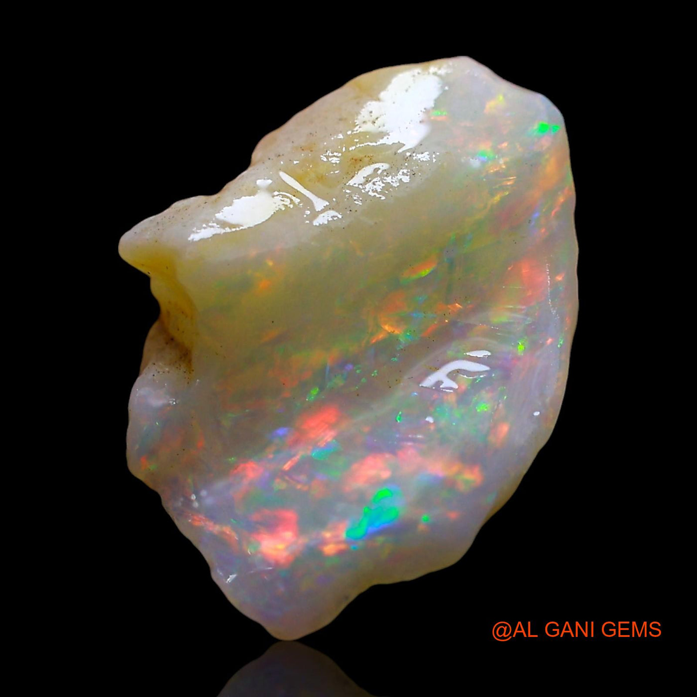 Natural Untreated Fire Opal Loose Gemstone Fancy Rough From Australia 3.00 Cts 15x11x5 mm RE-396