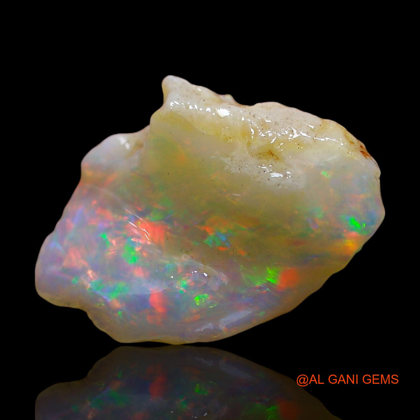 Natural Untreated Fire Opal Loose Gemstone Fancy Rough From Australia 3.00 Cts 15x11x5 mm RE-396