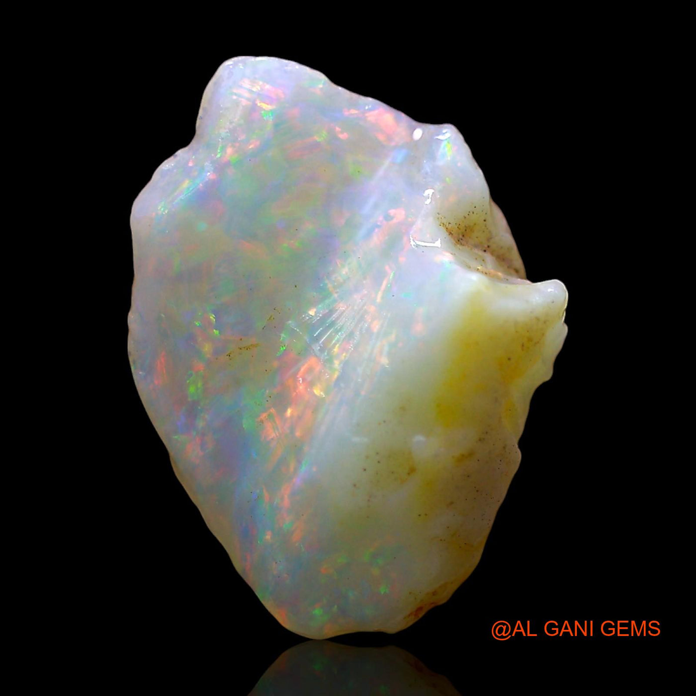 Natural Untreated Fire Opal Loose Gemstone Fancy Rough From Australia 3.00 Cts 15x11x5 mm RE-396