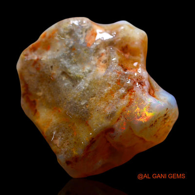 Natural Fire Opal Gemstone 12.00 Cts Loose Fancy Rough From Australia 19x17x7 mm RE-405