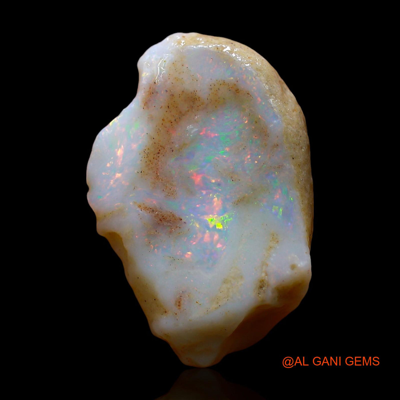 7.00 Cts Natural Australian Fire Opal Loose Gemstone Fancy Rough 20x13x6 mm RE-40