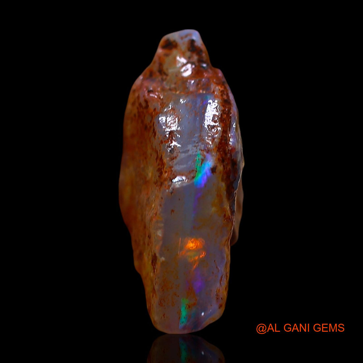 11.00 Cts Natural Australian Fire Opal Loose Gemstone Fancy Rough 20x13x8 mm RE-423