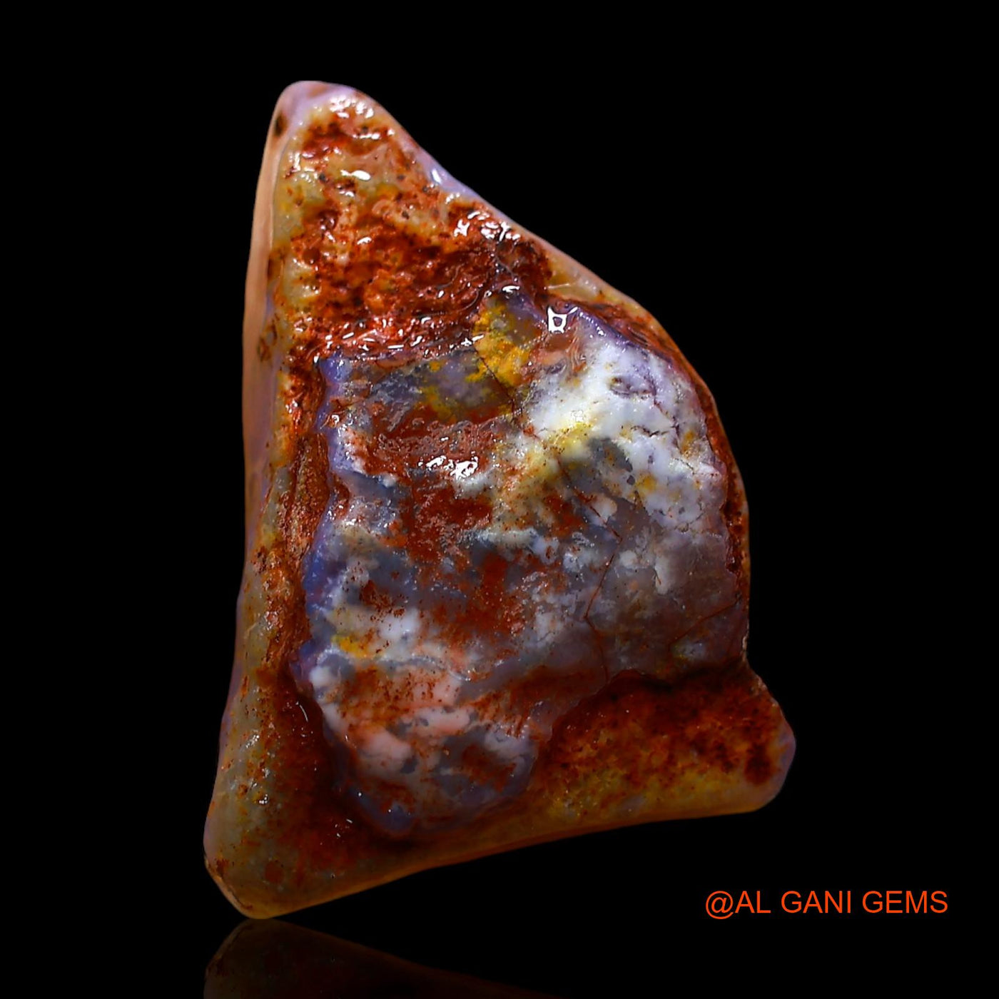 11.00 Cts Natural Australian Fire Opal Loose Gemstone Fancy Rough 20x13x8 mm RE-423