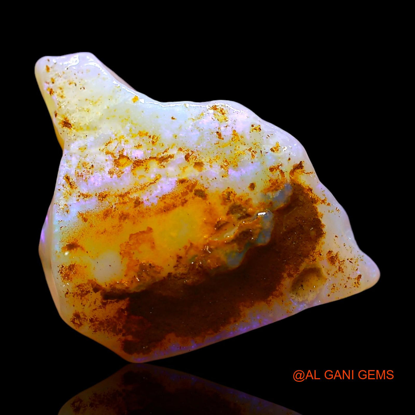 7.00 Cts Unheated Australian Fire Opal Loose Gemstone Fancy Rough Natural 22x15x4 mm RE-434