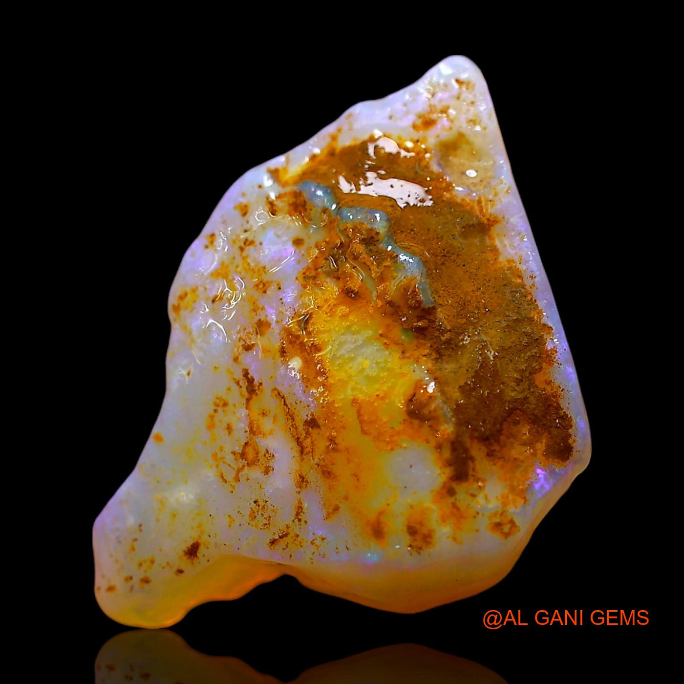 7.00 Cts Unheated Australian Fire Opal Loose Gemstone Fancy Rough Natural 22x15x4 mm RE-434