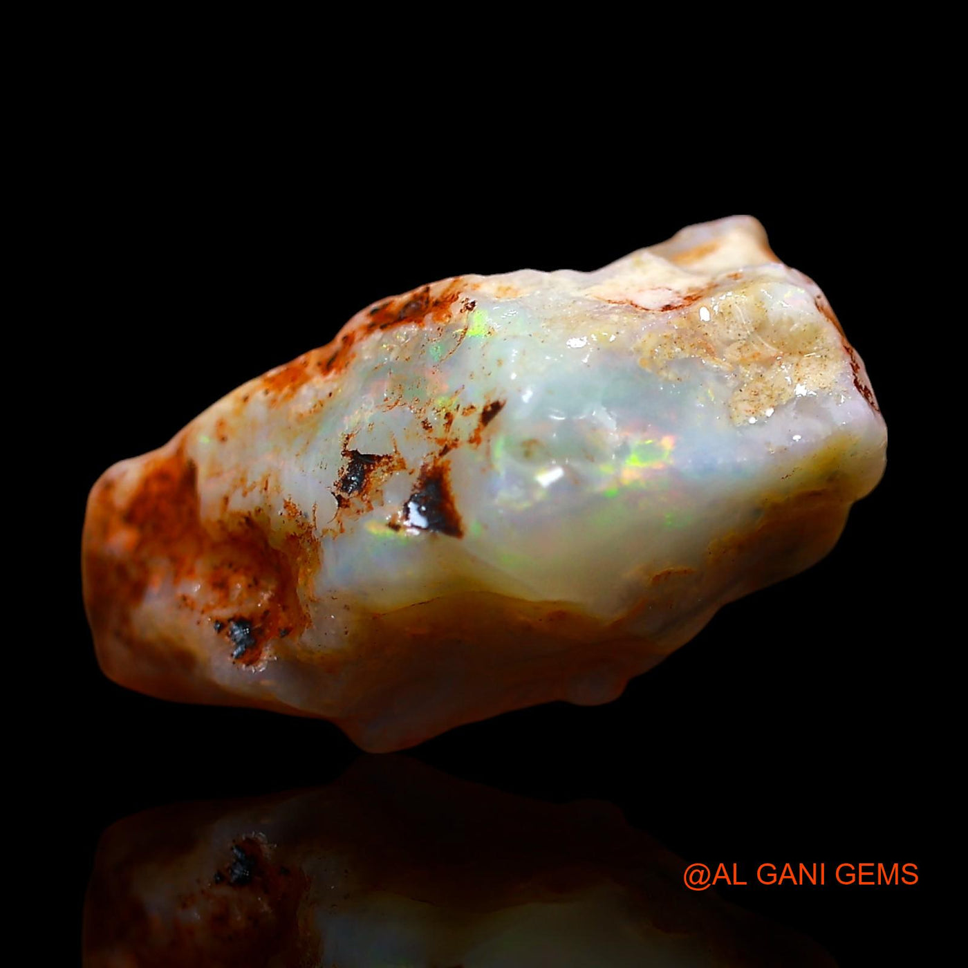 Natural Untreated Fire Opal Loose Gemstone Fancy Rough From Australia 12.00 Cts 21x14x10 mm RE-435