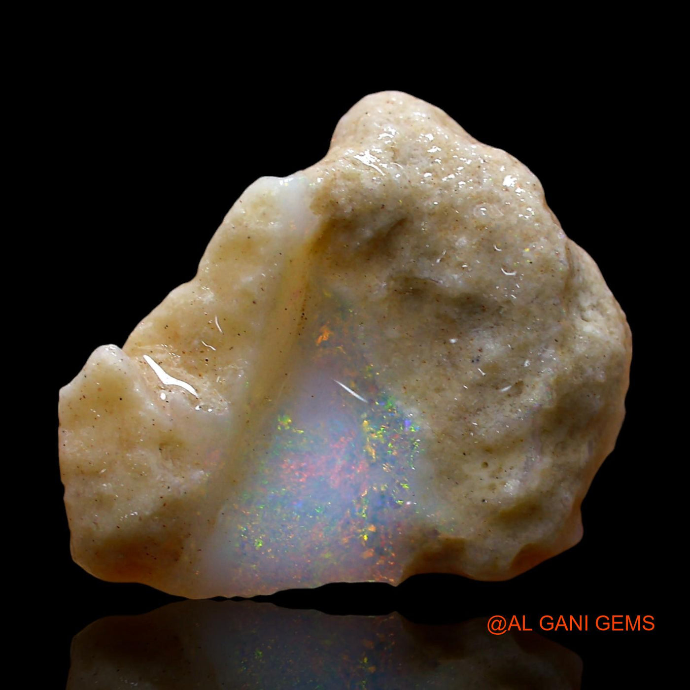 6.00 Cts Natural Australian Fire Opal Loose Gemstone Fancy Rough 19x16x6 mm RE-439