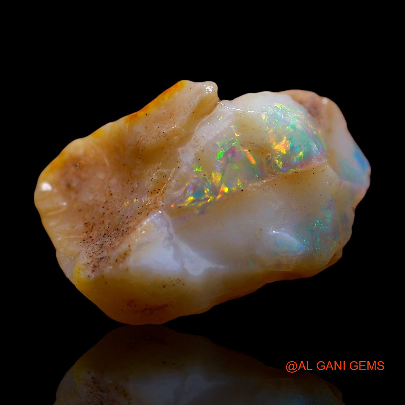 7.00 Cts Natural Australian Fire Opal Loose Gemstone Fancy Rough 16x13x8 mm RE-454