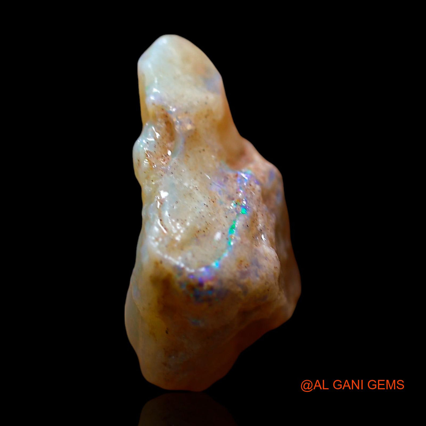 Natural Fire Opal Gemstone 8.00 Cts Loose Fancy Rough From Australia 19x13x8 mm RE-461
