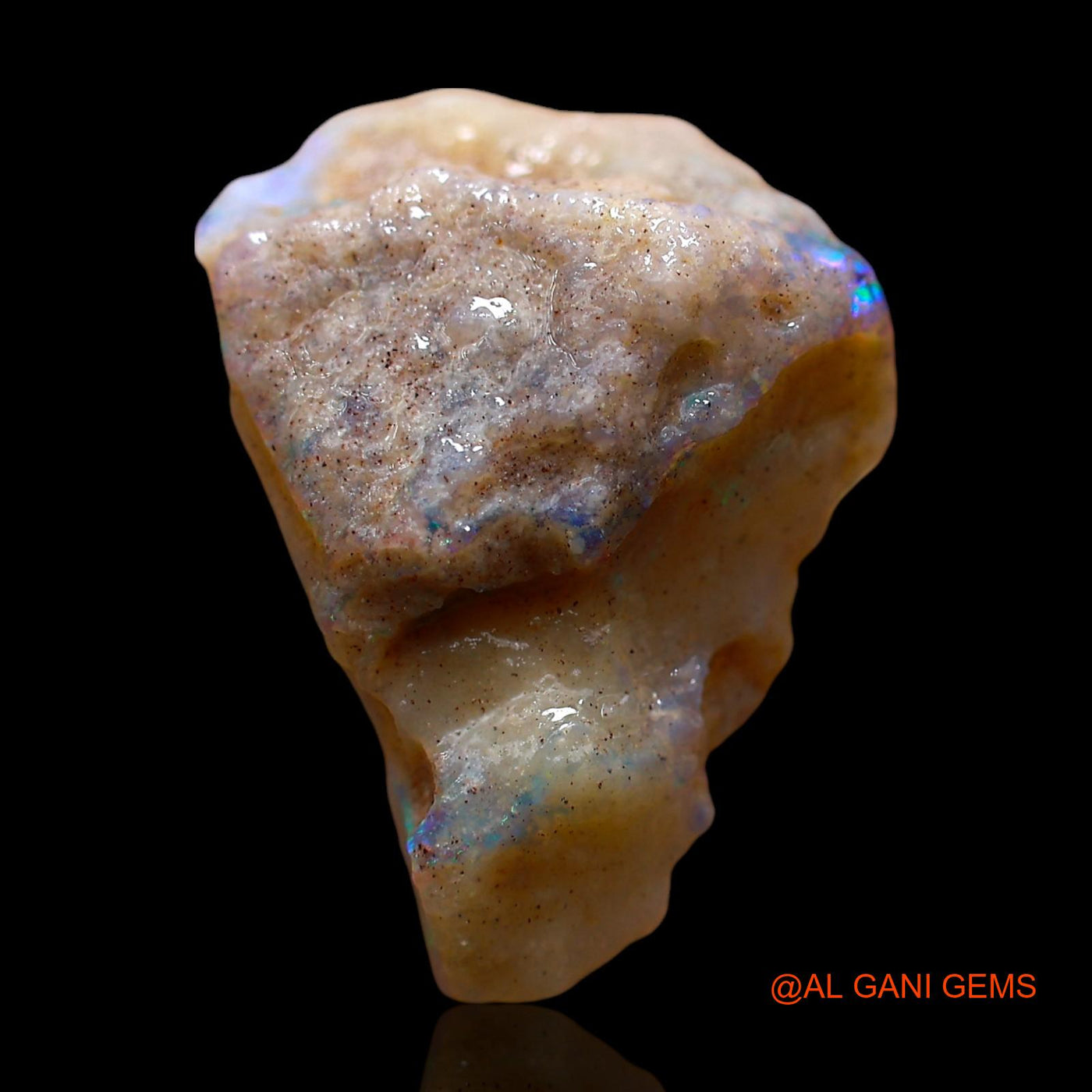 Natural Fire Opal Gemstone 8.00 Cts Loose Fancy Rough From Australia 19x13x8 mm RE-461