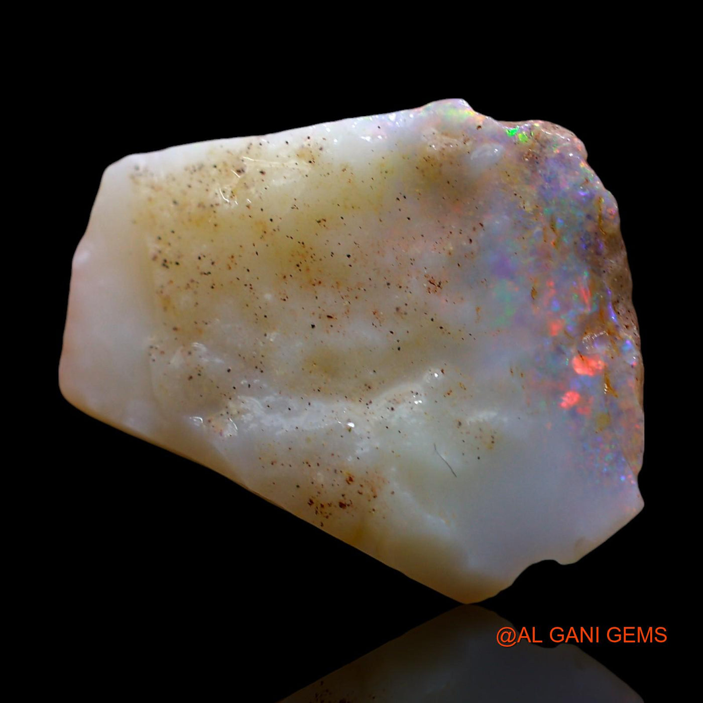 Natural Untreated Fire Opal Loose Gemstone Fancy Rough From Australia 5.00 Cts 17x13x4 mm RE-465