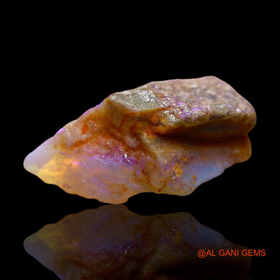 Natural Untreated Fire Opal Loose Gemstone Fancy Rough From Australia 6.00 Cts 19x11x7 mm RE-473