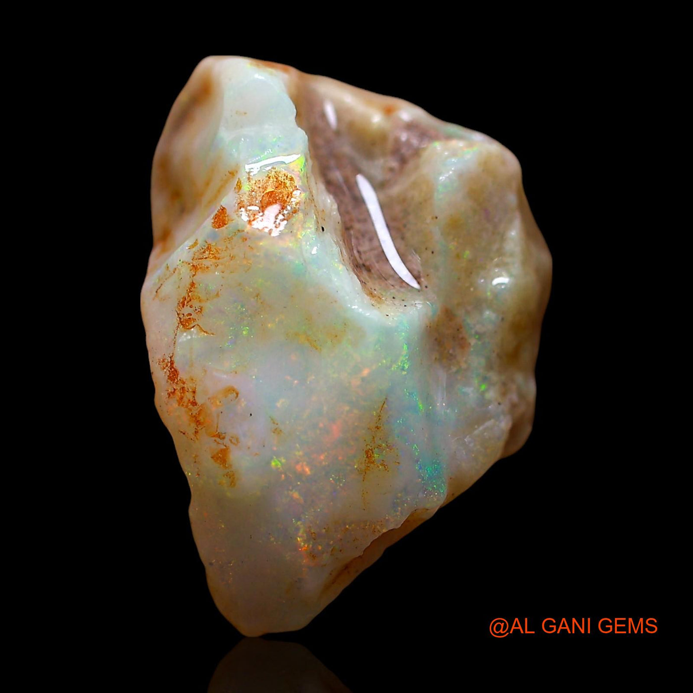 11.00 Cts Natural Australian Fire Opal Loose Gemstone Fancy Rough 18x12x10 mm RE-479
