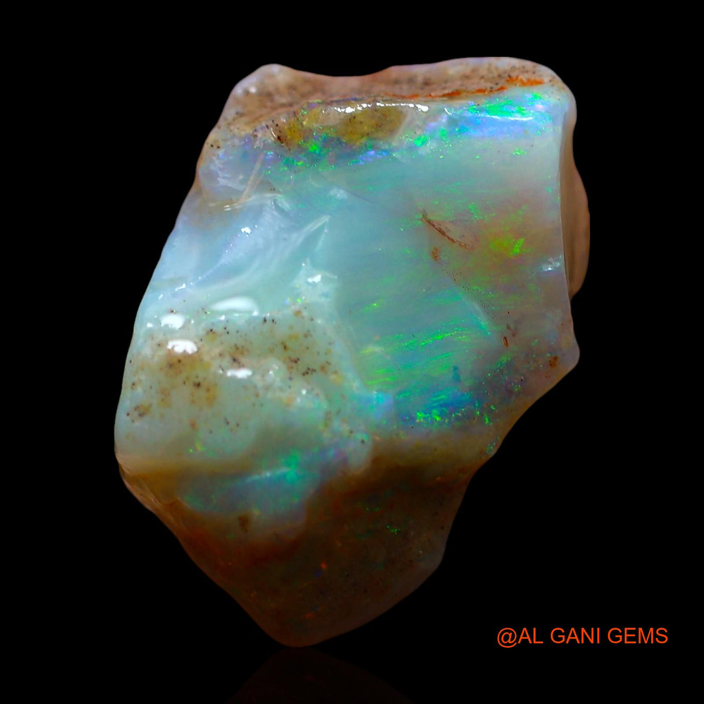 Natural Fire Opal Gemstone 7.00 Cts Loose Fancy Rough From Australia 18x12x6 mm RE-483