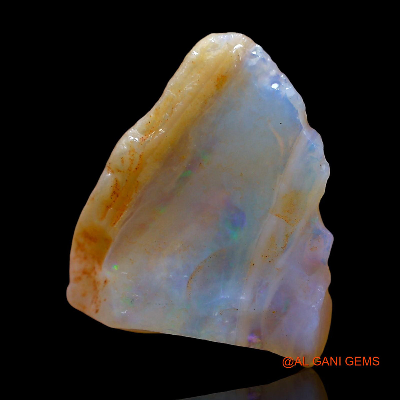 Natural Untreated Fire Opal Loose Gemstone Fancy Rough From Australia 6.00 Cts 16x14x5 mm RE-493
