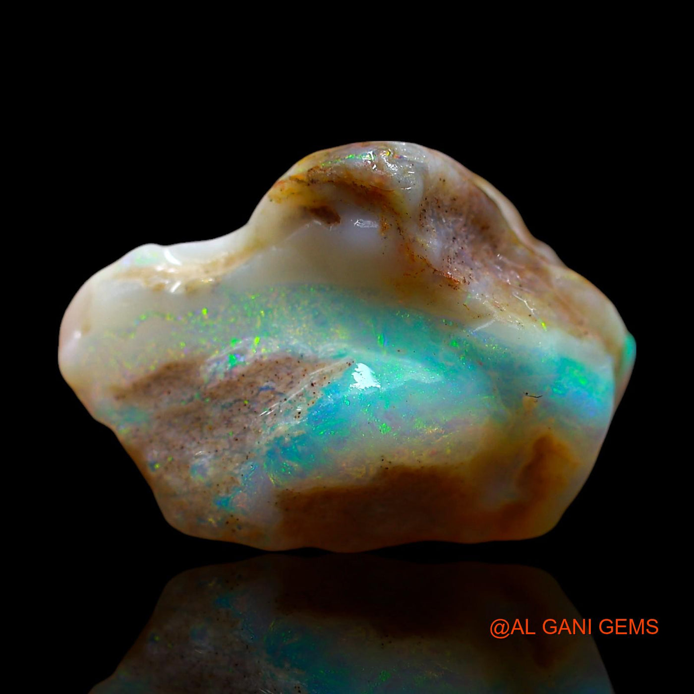 Natural Fire Opal Gemstone 8.00 Cts Loose Fancy Rough From Australia 17x12x8 mm RE-495