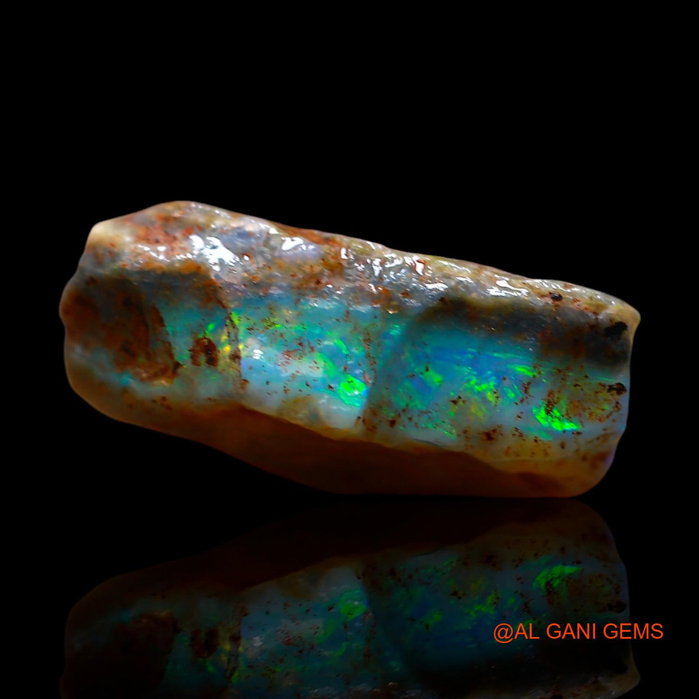 Natural Untreated Fire Opal Loose Gemstone Fancy Rough From Australia 8.00 Cts 16x14x6 mm RE-496