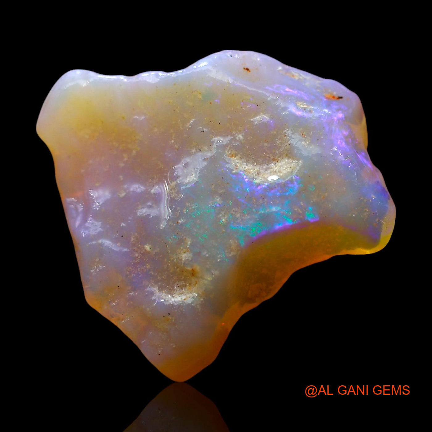 7.00 Cts Natural Australian Fire Opal Loose Gemstone Fancy Rough 18x17x4 mm RE-49